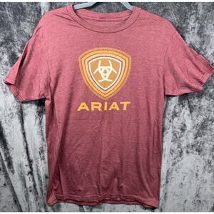 Ariat Logo Rope Graphic T-Shirt Men’s Medium Burgundy Western Buckle Exclusive